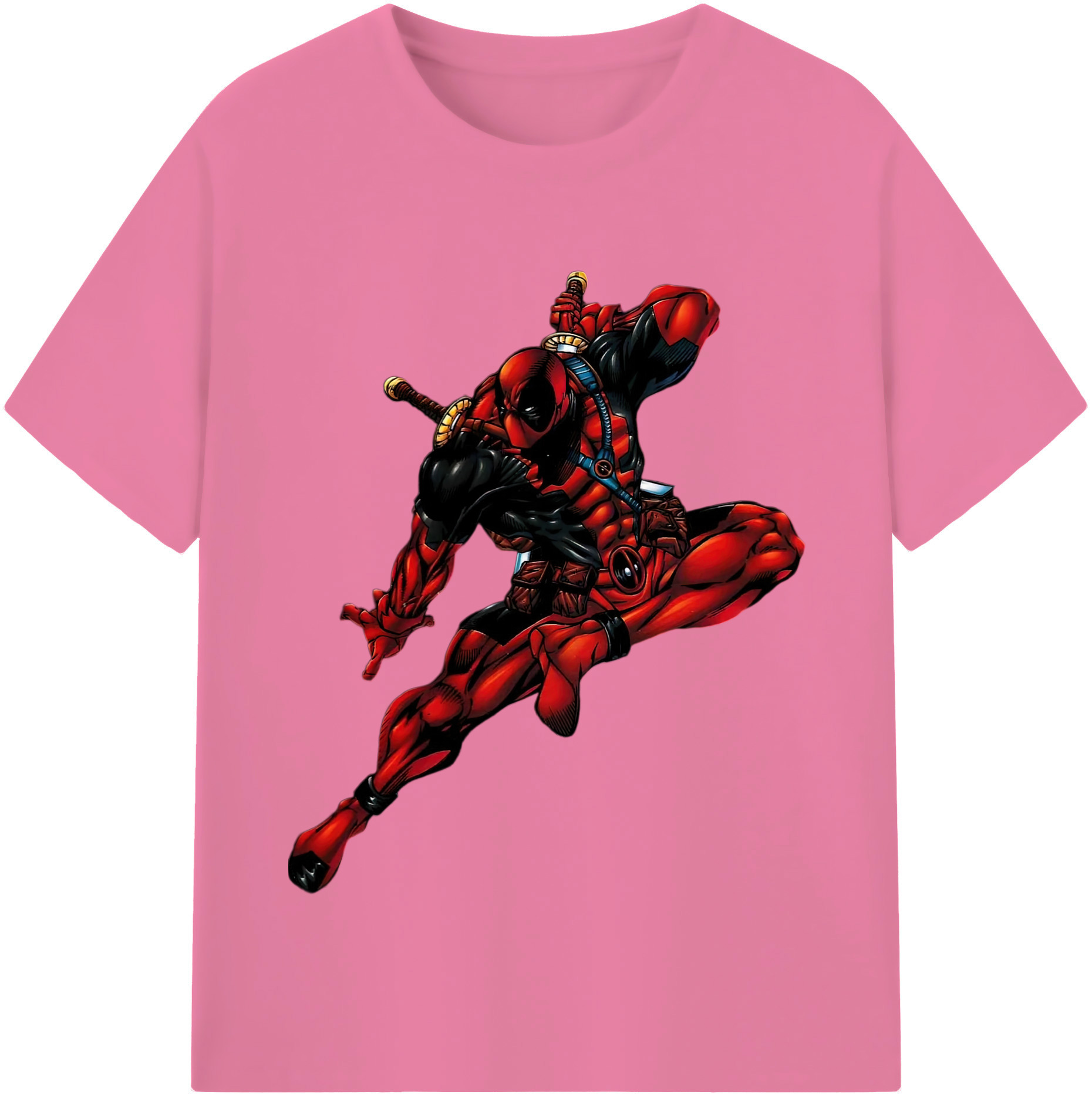 （画像用） Deadpool デッドプール 綿100％半袖Tシャツ（フロントプリント）